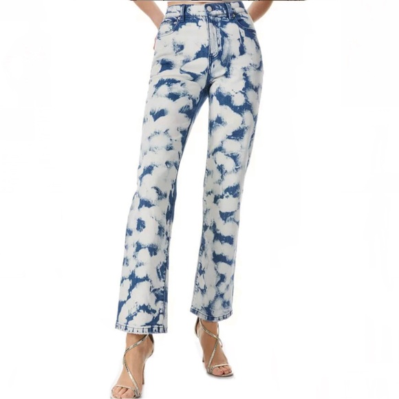 Alice + Olivia Denim - NEW ALICE + OLIVIA BLEACHED STRAIGHT LEG JEANS